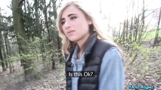 Public Porn - I make this Hot American Tourist SQUIRT in the WOODS