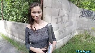 Public Porn - Lost Asian tourist with lovely tits and little hairy pussy fucked under a bridge