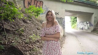 Public Porn hot babe with the CUTIEST ass fucks outdoors in a PUBLIC place