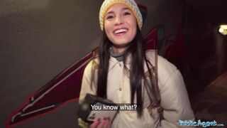 Public Porn Sexy brunette wearing crotchless red lingerie rides a big fat dick