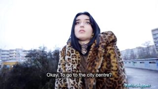 Public Porn French babe Crystal Cherry outdoor blowjob and big dick pov