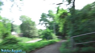 Public Porn - Blonde MILF with natural tits and nice pussy flaps fucks outdoors in a public park