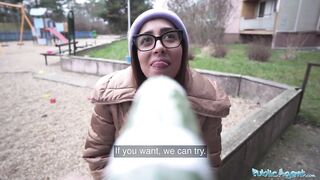 Public Porn Ale Danger demonstrating how far she can deepthroat a big fat cock