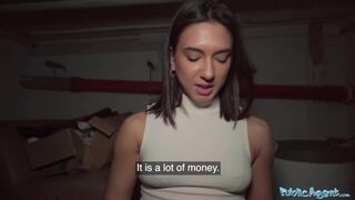 Public Porn Beautiful Brunette Biology Student Cums Over a Stranger Cock