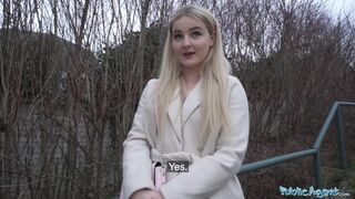 Public Porn Hot Blonde from California Sucks and Fucks a Huge European Cock