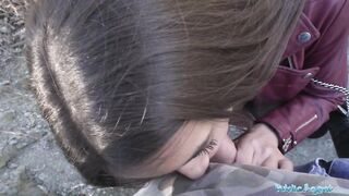 Public Porn Beautiful brunette babe with a stunning figure fucked outdoors