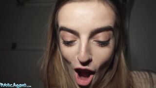 Public Porn French Babe Alba Lala Shows Off Her Small Tits on the Street