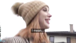 Public Porn Redhead Brit Lenina Crowne fucks for posh villa