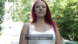 Public Porn Redhead Tiffany Love fucked in the shade