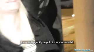 Public Porn Hot blonde fucks him for his cash offer