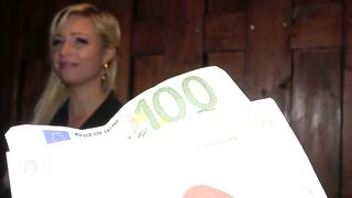 Public Porn Stunning German blonde babe paid to fuck