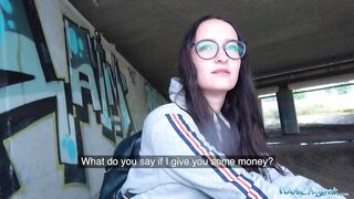 Public Porn Hot Czech body fucked under public bridge after sucking cock