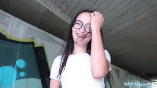 Public Porn Hot Czech body fucked under public bridge after sucking cock