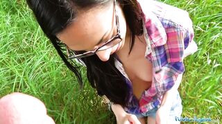 Public Porn Cash convinces slim beauty to bounce her pussy on agents cock