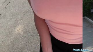 Public Porn Mexican babe Frida Sante gives roadside blowjob and fucking