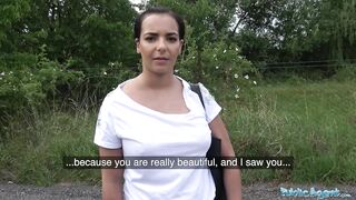 Public Porn Hot tourist Sophia Laure fucked and creampied on picnic bench