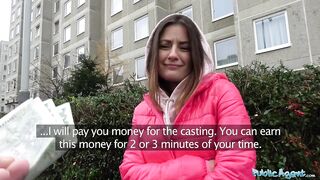 Public Porn Hot Russian brunette with tattoos loves taking big dick