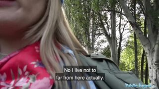 Public Porn Lost dog leads to hot outdoors sex