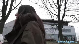 Public Porn Cutie fucked hard in abandoned public subway