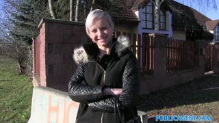 Public Porn Her pussy gets splattered with spunk