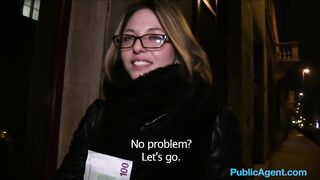 Public Porn French tourist fucked in public stairwell