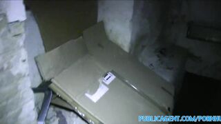 PublicPorn Brunette with big boobs fucked in a cellar