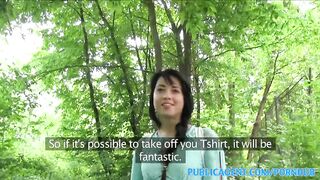 PublicPorn Sexy black haired russian fucked in the woods