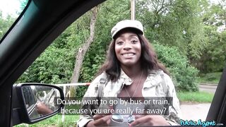 Public Porn - Ebony Female Soldier Fucks Big White Cock Outside in Public Place