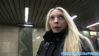 PublicPorn Pale Skinny blonde fucked hard by a big cock