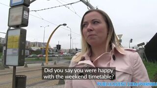 PublicPorn Bibi fucks a stranger outside for a free rail card