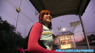 PublicPorn Stunning redhead takes it from behind in public