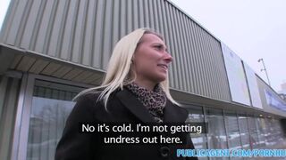 PublicPorn Sexy looking blonde takes cash for sex offer from stranger