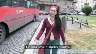 PublicPorn Lulu is covered in tattoo and gets pussy full of cum