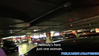 PublicPorn Pretty blonde fucks a big cock in a public car park
