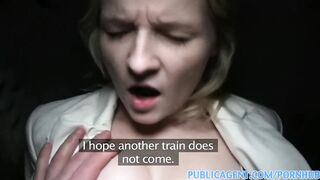 PublicPorn Short haired blonde has sex to win a competition