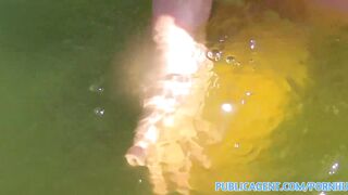 PublicPorn Sexy bikini girl gives underwater blowjob before sex