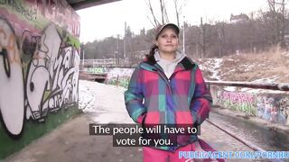 PublicPorn Yana the street dancer fucks to be on talent TV Show