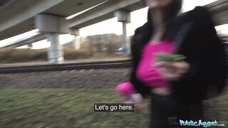 Public Porn Horny Italian MILF orgasms in public and give great outdoor blowjob