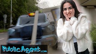 Public Porn petite British Brunette Sucks and Fucks after Nearly Getting Run Over by a Runaway Taxi