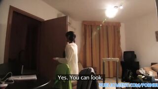 PublicPorn Tiny Japanese pussy filled with big cock