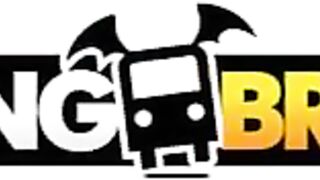 Hot - Petite White Girl Piper Perri Getting Spit Roasted By Two Studs