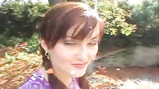 Outdoor Blowjob Gets A Match Point