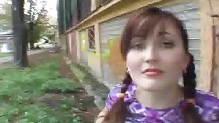 Outdoor Blowjob Gets A Match Point