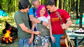 Hot Camping Trip Turns Into Wild Outdoor Foursome