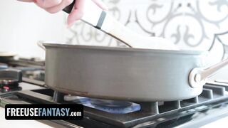 Hot Fantasy - Two Hot Chicks Summer Col & Slimthick Vic Share Cock While Doing House Chores