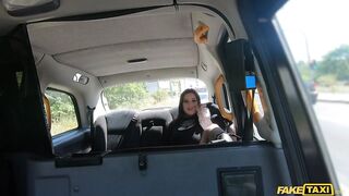 Sex Taxi BUSTY Sabien Demonia's Deep Throat & Tit Wank