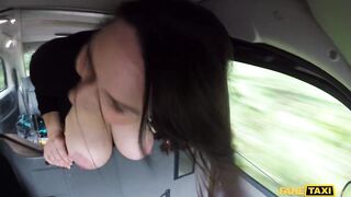 MILF with massive NATURAL TITS licks my arsehole like a PRO - Sex Taxi