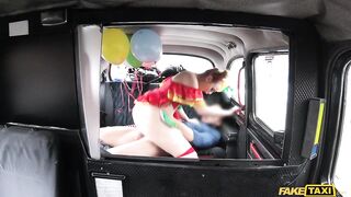 Sex Taxi - Little Valentines Day cosplay clown SQUIRTS and CUMS HARD