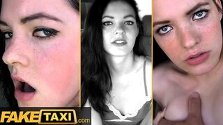 Sex Taxi - 18yr teen brunette with freckles and petite body cums on a very big cock