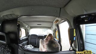 Sex Taxi - The most elegant gorgeous and classy British redhead gets very dirty in the back seat